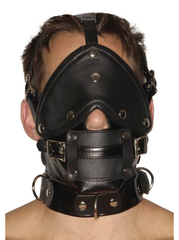 Strict Leather Premium-Maulkorb mit Augenbinde und Knebel
