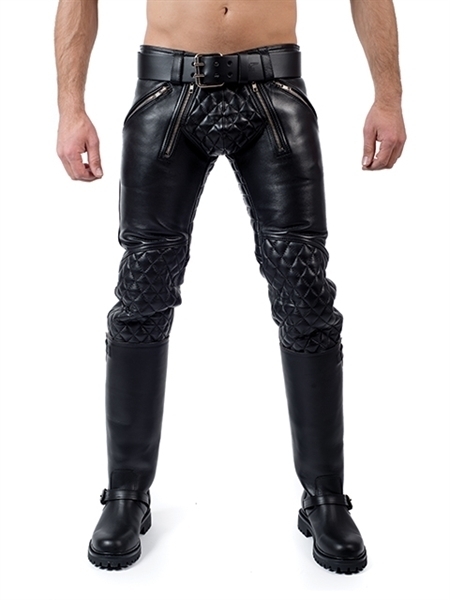 Mr. B Leather Padded Sailor Jeans
