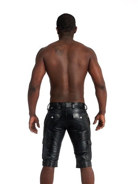 Mr. B Leather Cargo Shorts