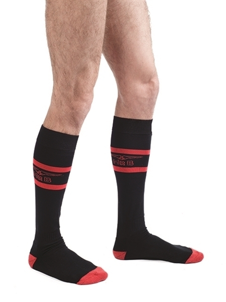 Mr. B Code Red Football Socks