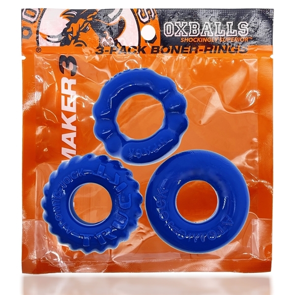 Oxballs BONEMAKER 3er-PACK Cockring-Kit  in 3 Farben