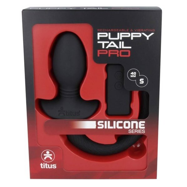 Titus Silicone Vibrating Puppy Tail  Größe S/M/L