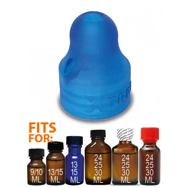 XTRM Booster Small, Poppers Inhaler for Most Bottles, Blue, Ø 2 cm