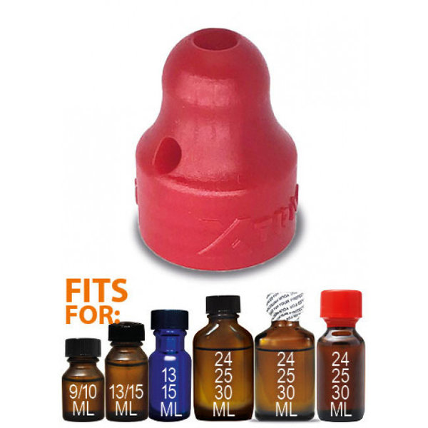 XTRM Booster Small, Poppers Inhaler for Most Bottles, Red, Ø 2 cm
